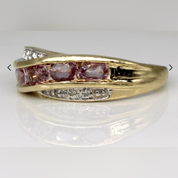 14k Pink Sapphire and Diamond Ring - Picture 2 of 5